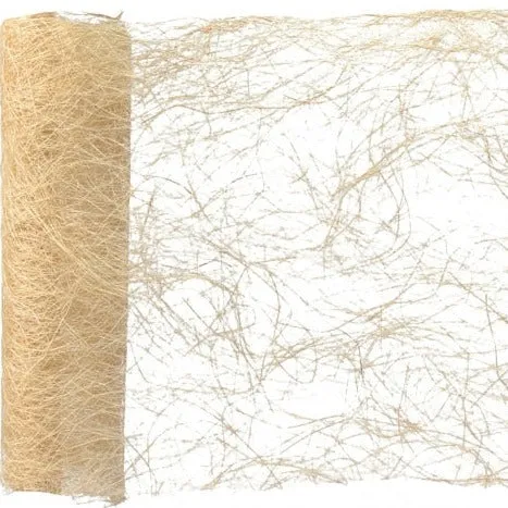 Elfenben Abaca Bordløber 5m x 30 cm