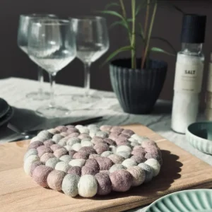 Bordskåner DOTS - Lyng uld mix