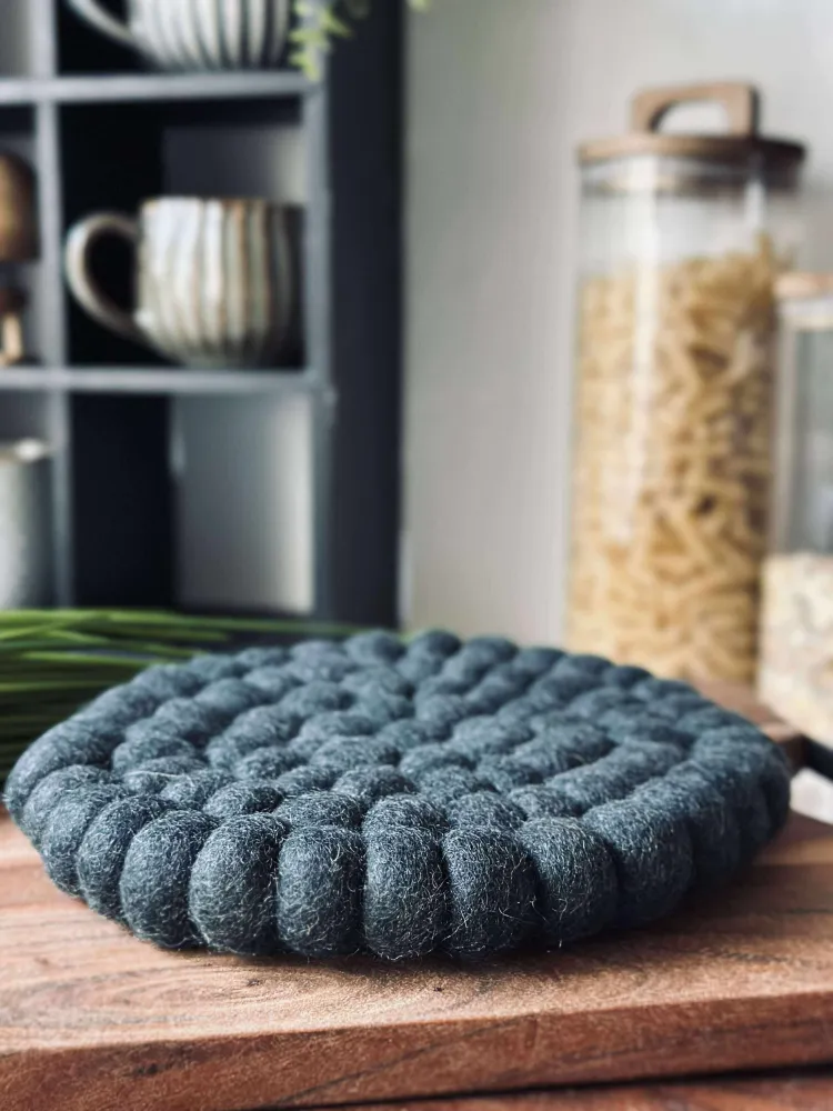 Bordskåner DOTS - Navy uld