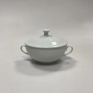 Bing og Grøndahl Elegance hvid Bouillonkop med Låg No. 247/481