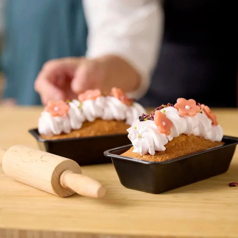 Blomsterbergs - Mini-brødformsæt med kagerulle - 3 dele