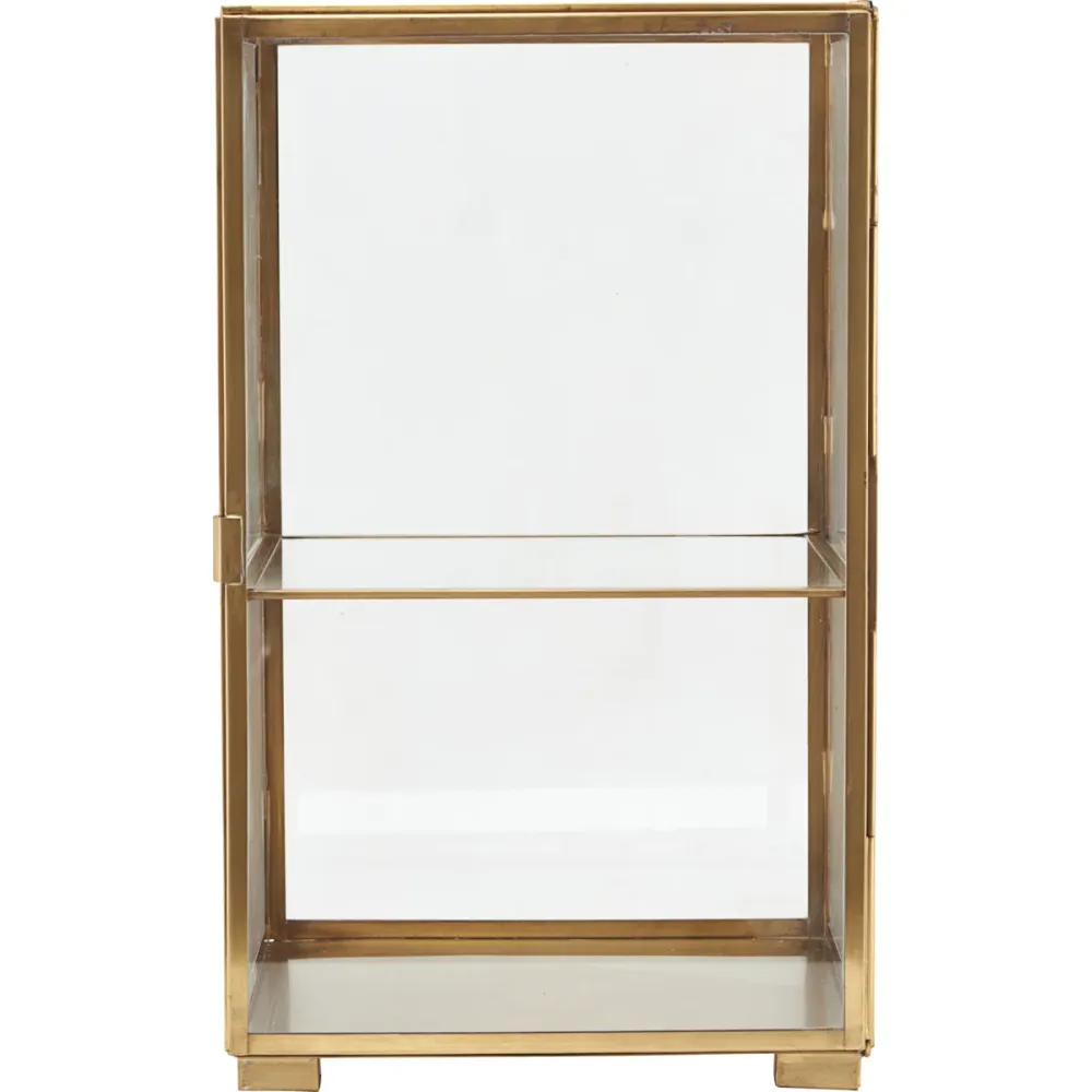 Barhøjde Vitrineskab, HDGlass, Messing