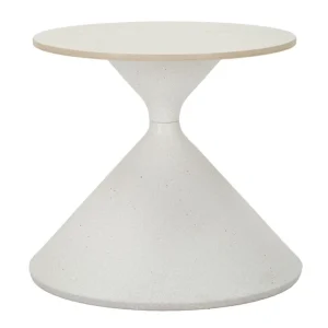 Bord i snow, metal og keramik – 42x40 cm