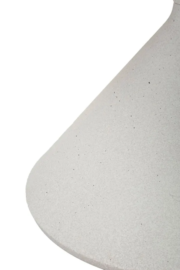 Bord i snow, metal og keramik – 42x40 cm