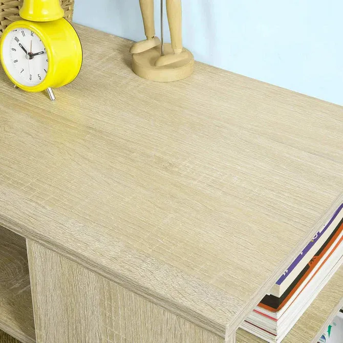 Drop-Leaf Sidebord med hjul, vivid brun