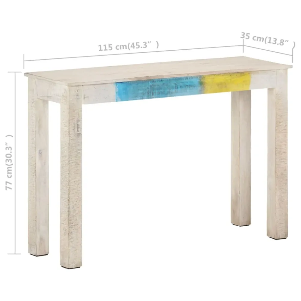 Konsolbord 115X35X77 Cm Ru Mangotræ Ivory