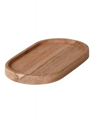 BAKKE OVAL M/KANT 11X21 CM AKACIETRÆ