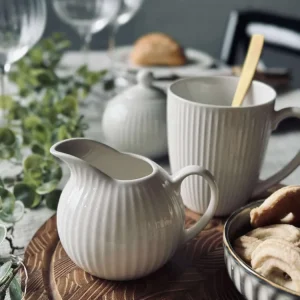 Mælkekande Riflet - Porcelæn