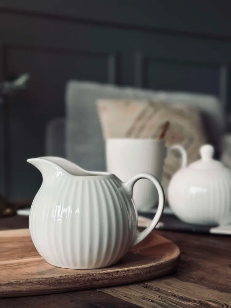 Mælkekande Riflet - Porcelæn