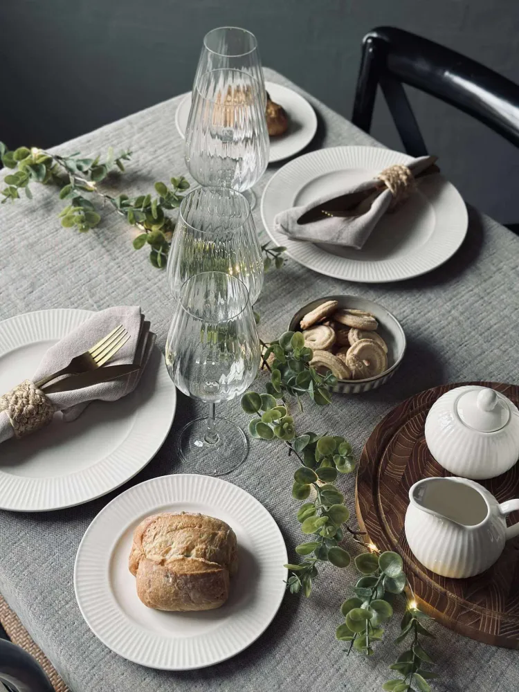 Mælkekande Riflet - Porcelæn