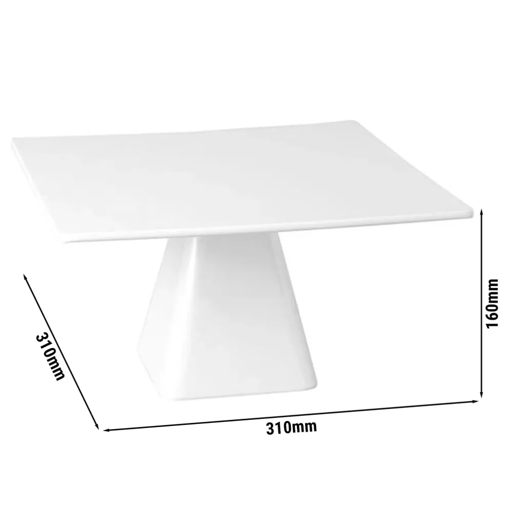 Serverings- og kagetallerken - CASUAL - melamin - 310x310mm - firkantet - højde: 160mm