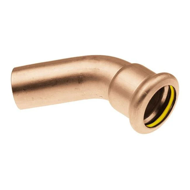 KAN-therm kobberbøjning med enkeltmuffe 45° Press Gas 18 mm