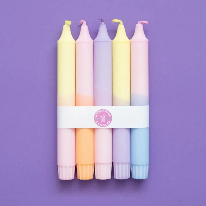 Candles Pastel Party Mix 5-p