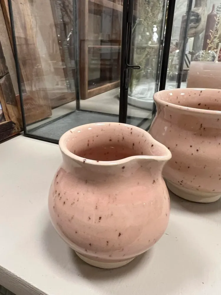 Flødekande i keramik - Rosa - 5 Quart