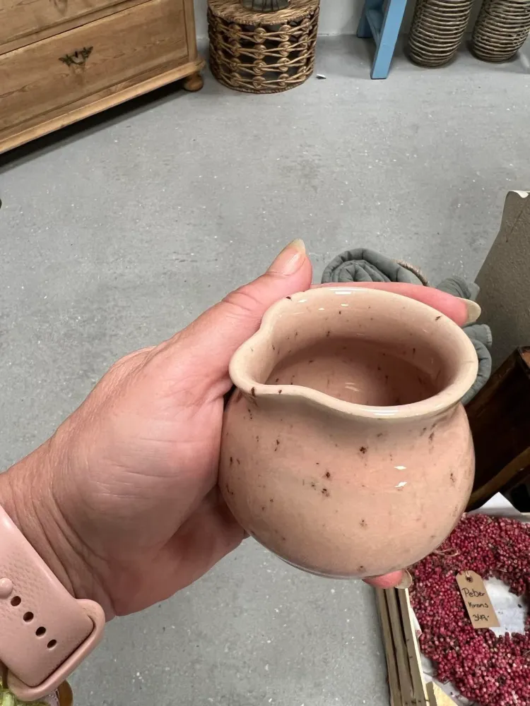 Flødekande i keramik - Rosa - 5 Quart