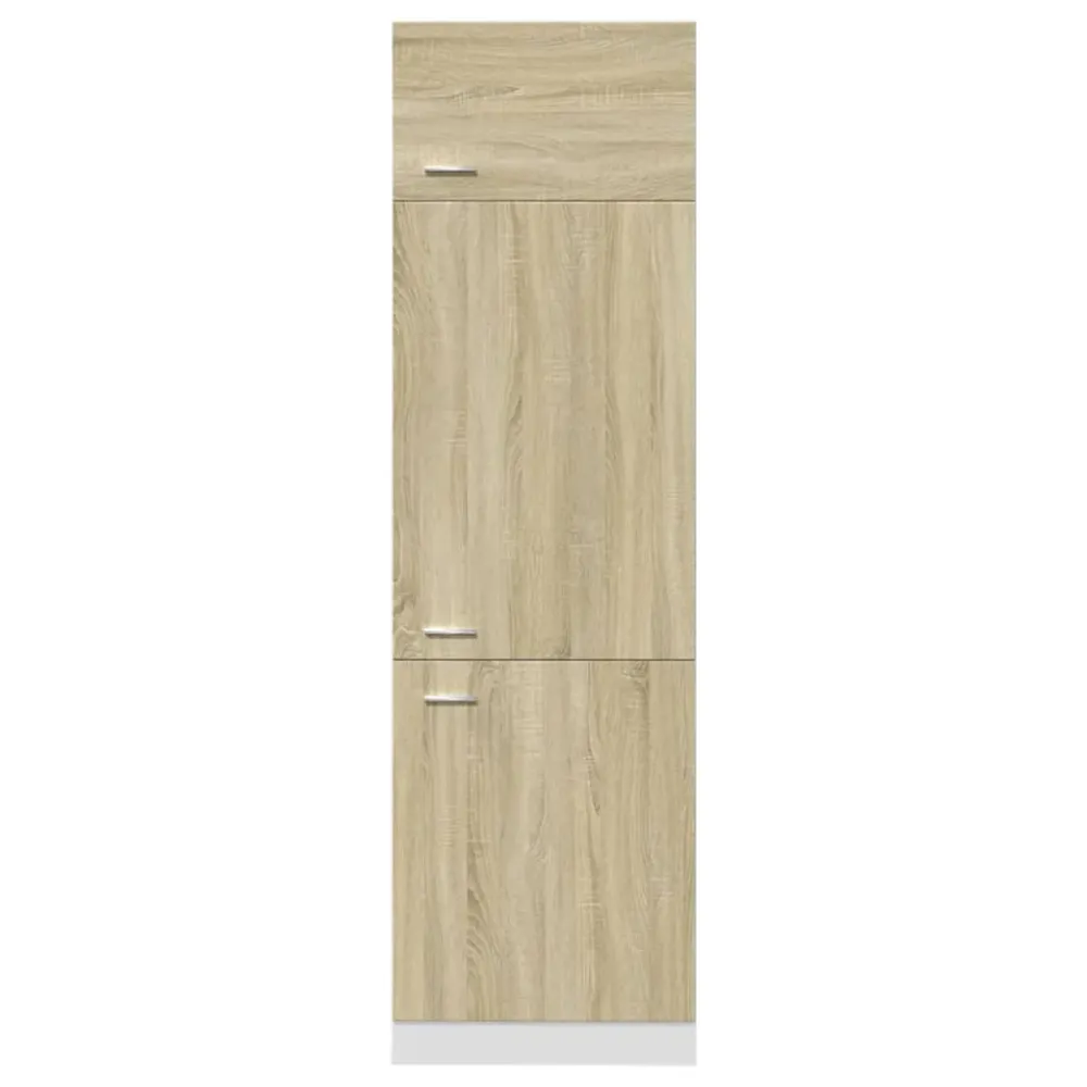 køleskabsskab "Lyon" Sonoma eg 60x57x207 cm crafted træ