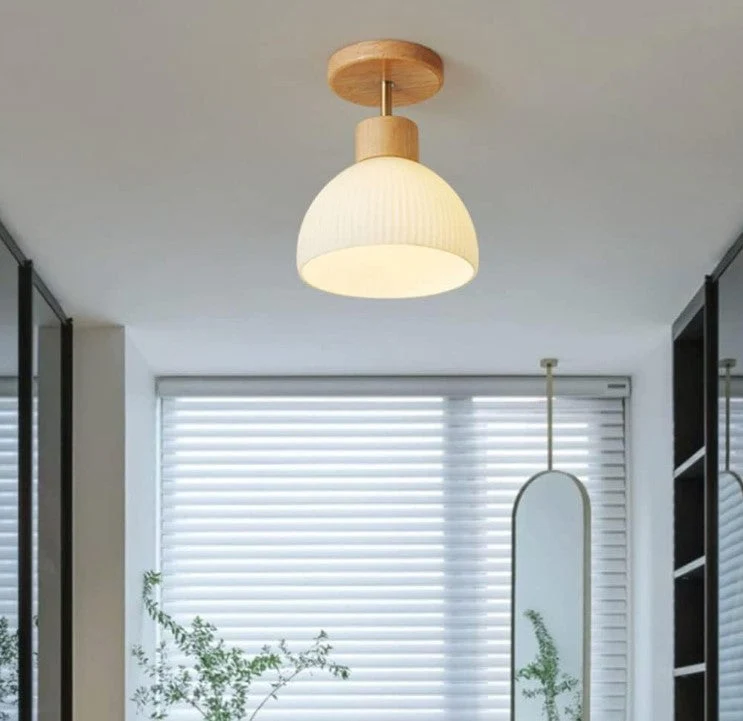 GlowVane - Moderne træ LED-loftslampe en hyggelig atmosfære