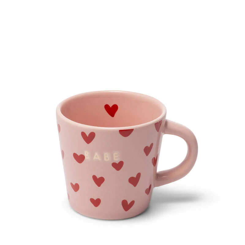 Ceramic espresso cup hearts - BABE rose 80ml