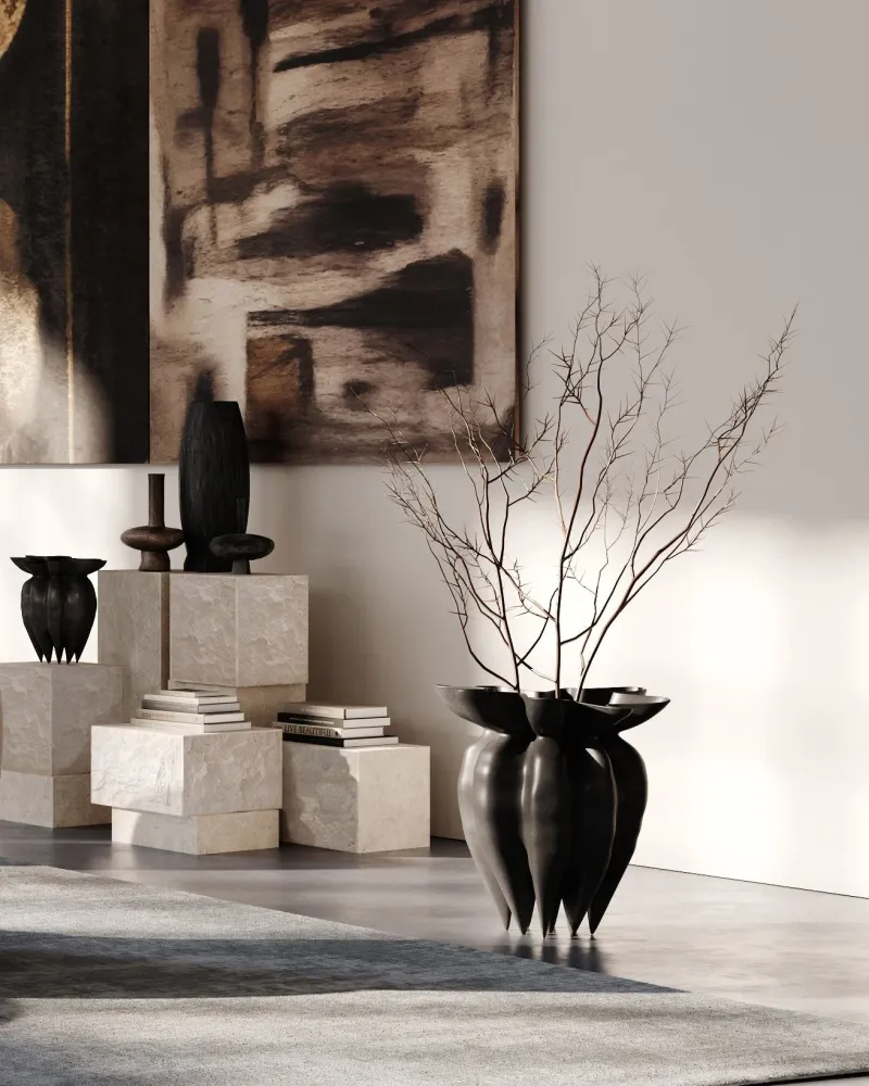 Lotus Vase - Big - Coffee