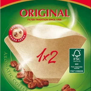Melitta - Kaffefilter 1x2 - Ubleget 40 Stk.