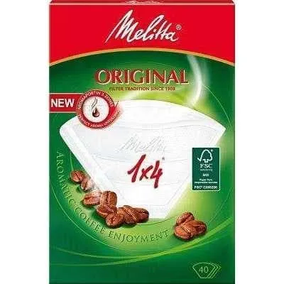 Melitta - Kaffefilter 1x4 - Alabast 80 Stk.
