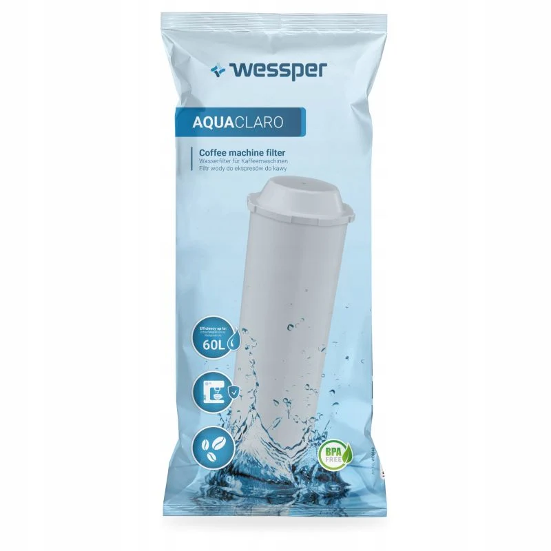 Wessper AquaClaro vandfilter til Krups Nivona espressomaskine, kulbaseret, 3 stk.