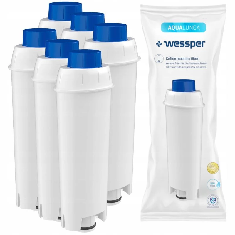 Wessper vandfilter til DeLonghi DLS SER espressomaskine, erstatningsfilter, 6 stk