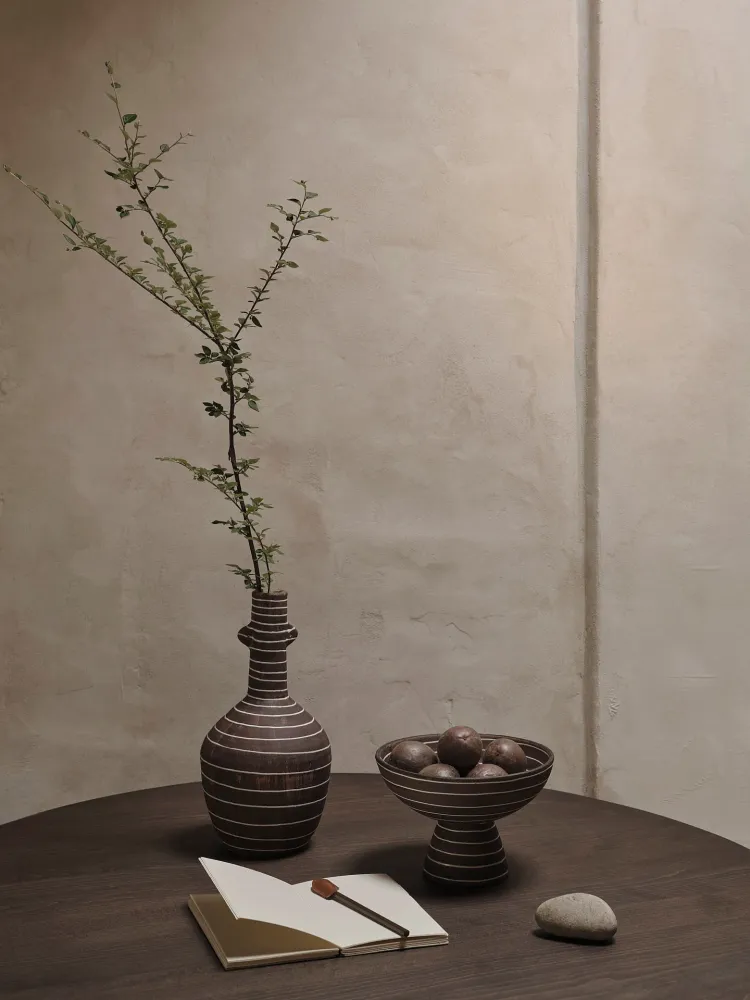 Brura Bowl - Coffee/White