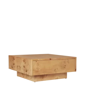 Burl Storage Coffee Table - Natural