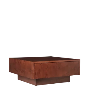 Burl Storage Coffee Table - Rich Stained Burl
