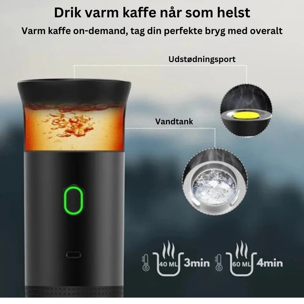 CoffeeGo™ | Opnå friskbrygget kaffe – hvor som helst, når som helst Sort