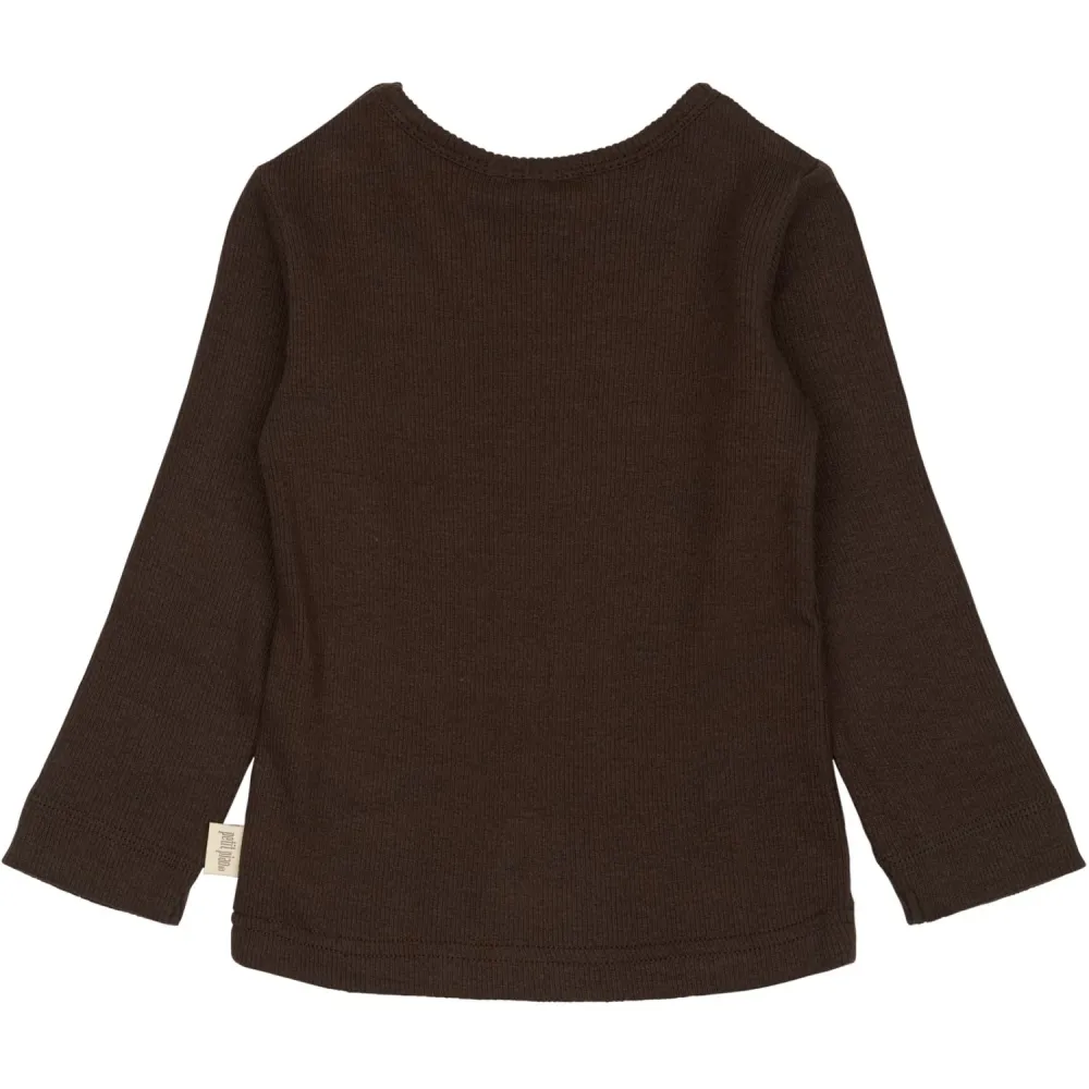 Petit Piao Coffee Bean T-shirt L/S Modal 80
