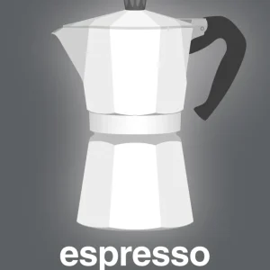 Dual Wall plakat: espresso - italian coffee maker - graphic charcoal 60