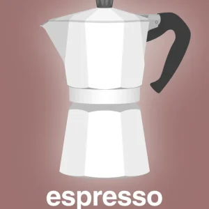 Elkedel plakat: espresso - italian coffee maker - plum 60