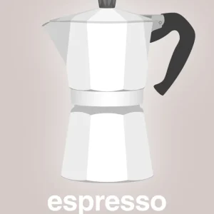 plakat: espresso - italian coffee maker - broken poler 60