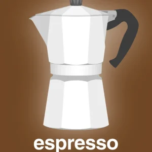 plakat: espresso - italian coffee maker - ebony brown Coffee Lovers 60