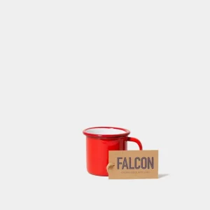 Espressokop med hank i emalje fra Falcon, rød, 150 ml