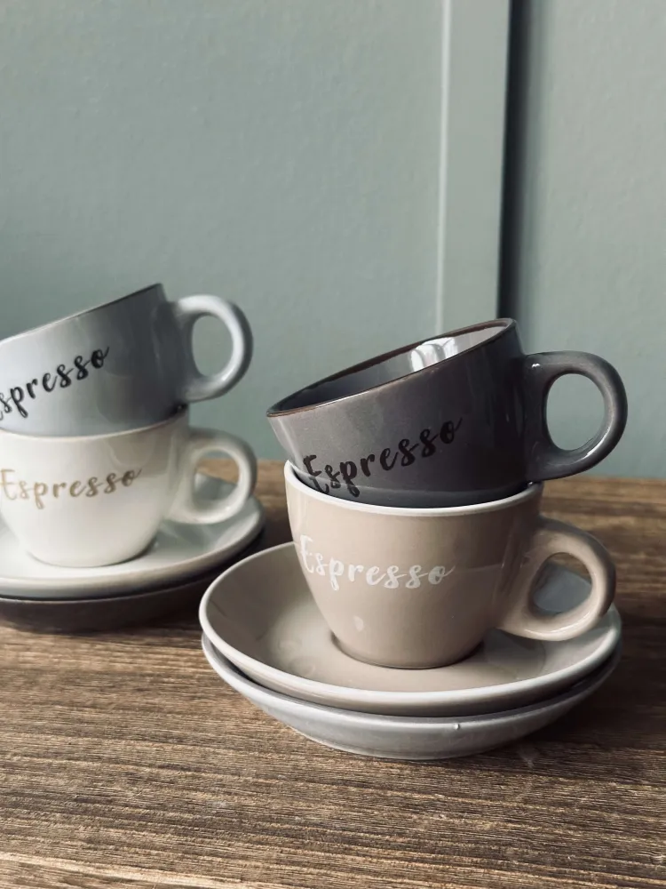 Kop m. underkop Espresso 100 ml. - 4 stk 2 Filters