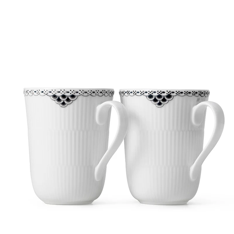 Royal Copenhagen Onyx Riflet Blonde krus 2 pak 33 cl