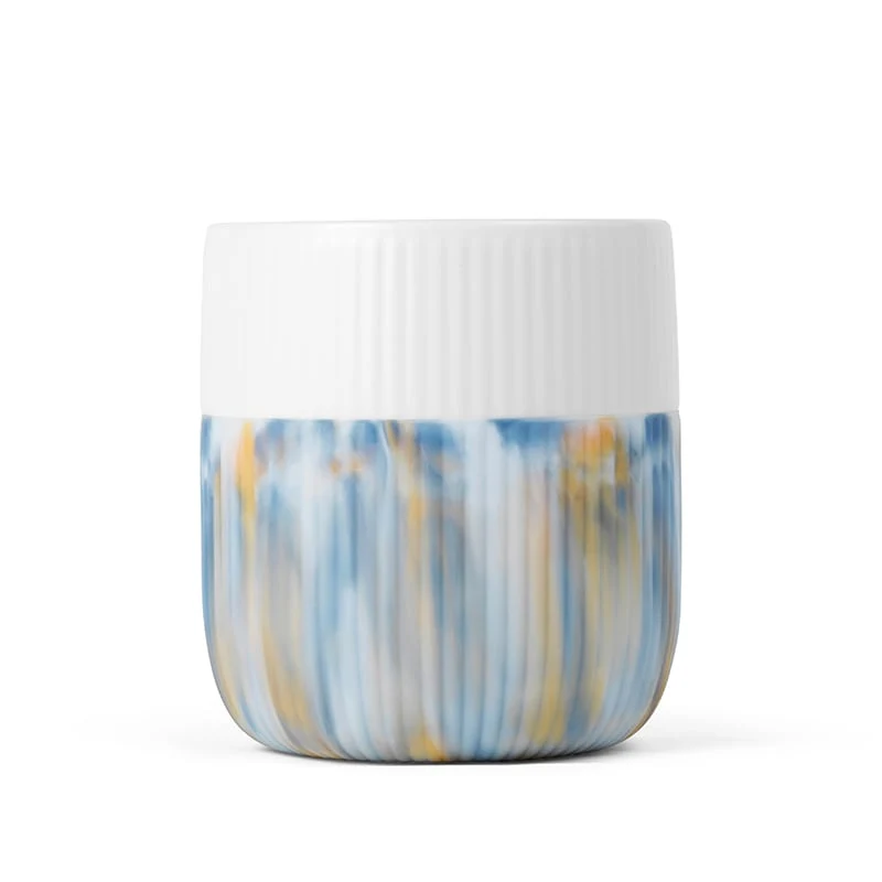 Royal Copenhagen Riflet Contrast Marble krus - Ocean mist 33 cl