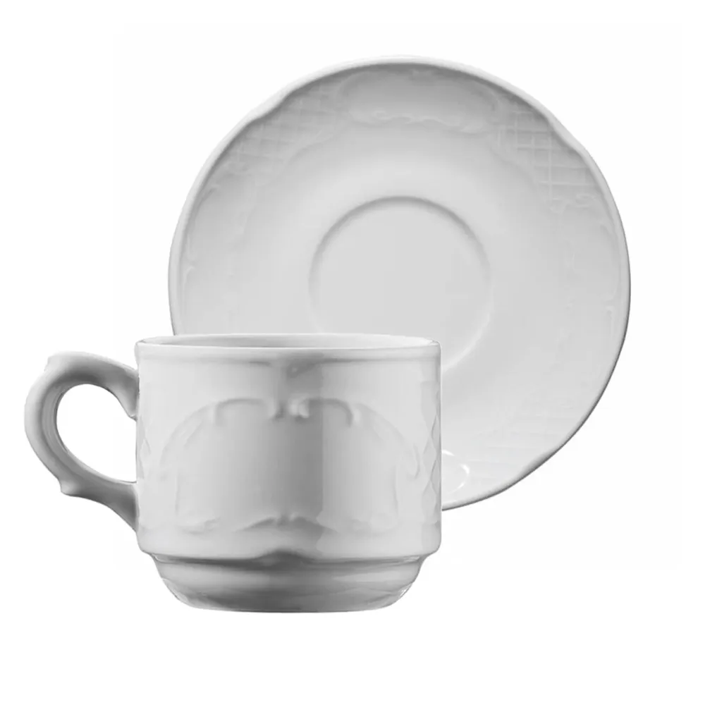(6 stk.) CLASSICO - Kaffe/te-kop - 250 cc - Pearl - inkl. underkop