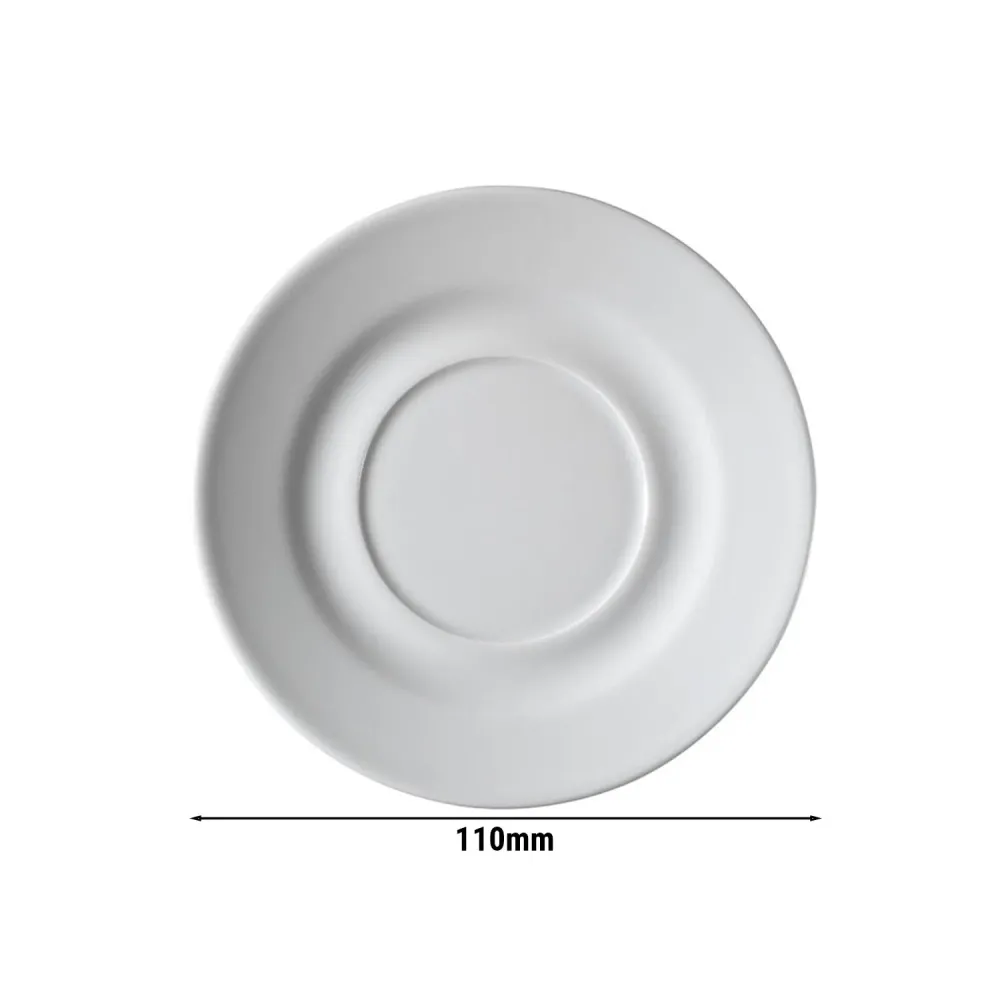 (24 stk.) PERA Pearl - Kaffeunderskål - Ø 110 mm - Hvid