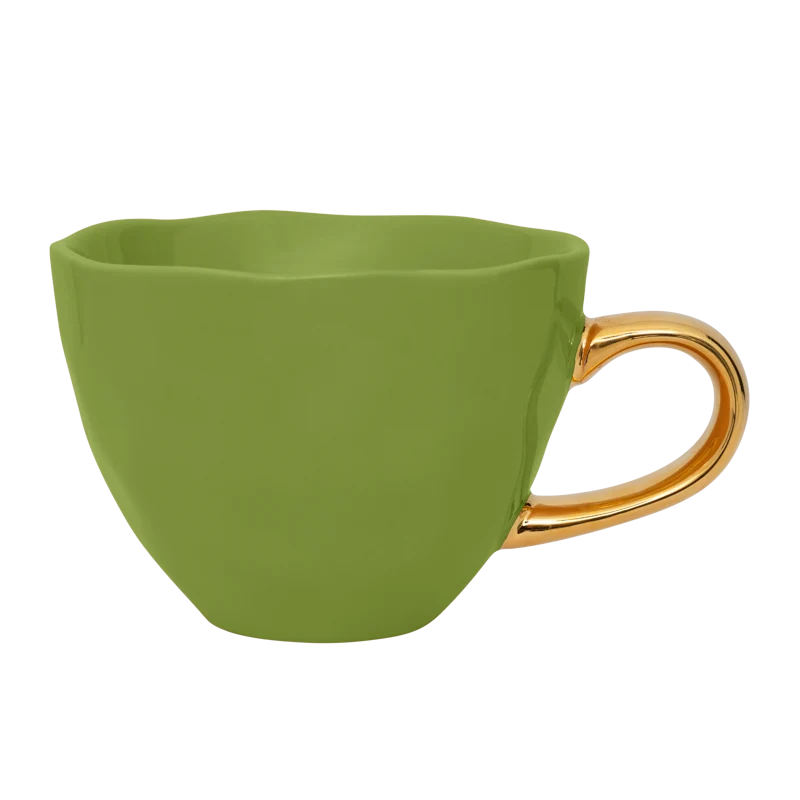 Superb Morning Cappuccino/Tea Kop - Evergreen Sprig from Italian Design