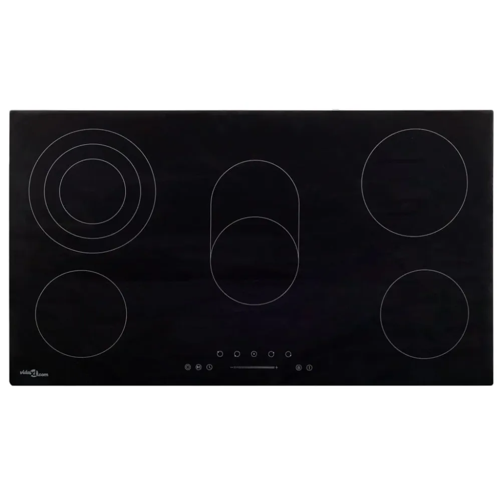 keramisk kogeplade med 5 brændere Touch Control 8500 W 77 cm