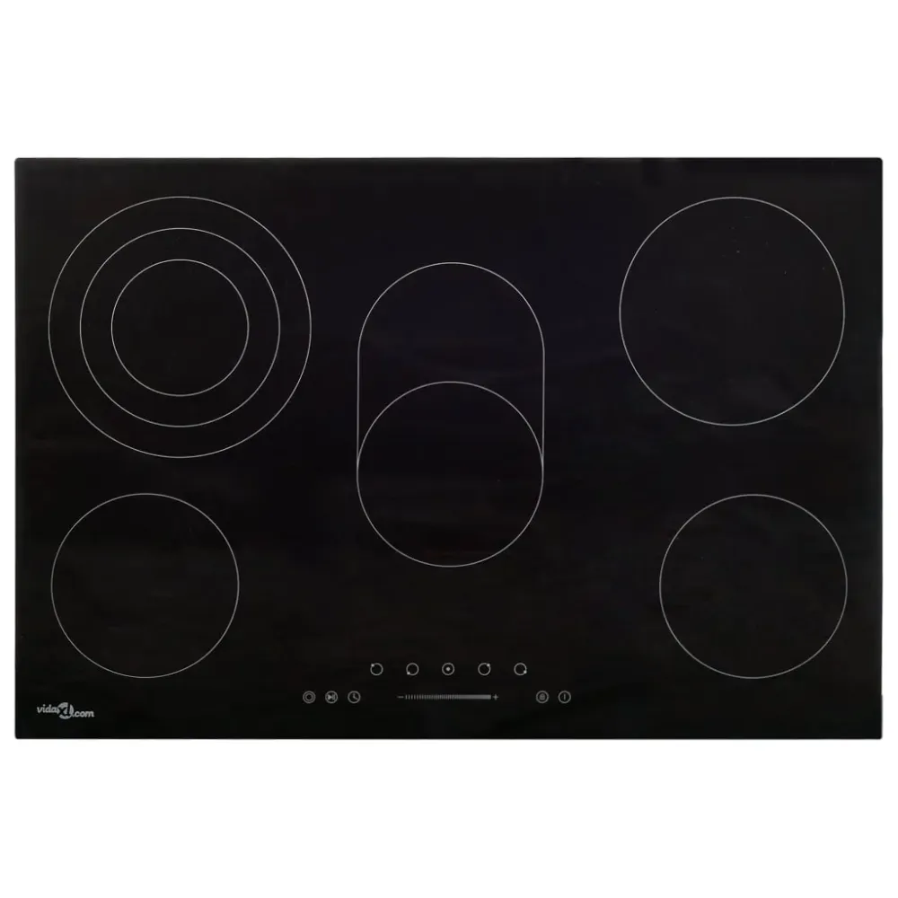 keramisk kogeplade med 5 brændere Touch Control 8500 W 90 cm