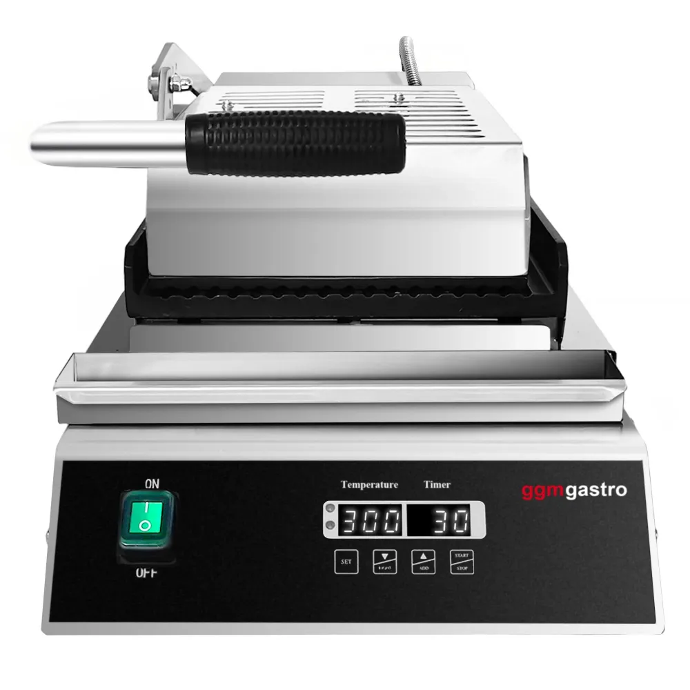 Klemgrill - 2,8 kW - Screen-based - Rillet top og bund - Grillflade: 223x380 mm
