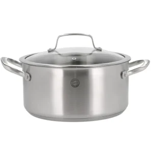Pillivuyt Gourmet Roya Gryde med glaslåg Dia 24 cm 5,2 liter Rustfri