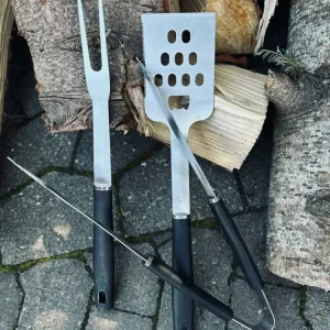 Grillredskaber med midnight skaft – Sæt med 3 dele