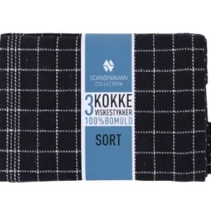 Kokkeviskestykke 50x70cm 3stk. - Onyx