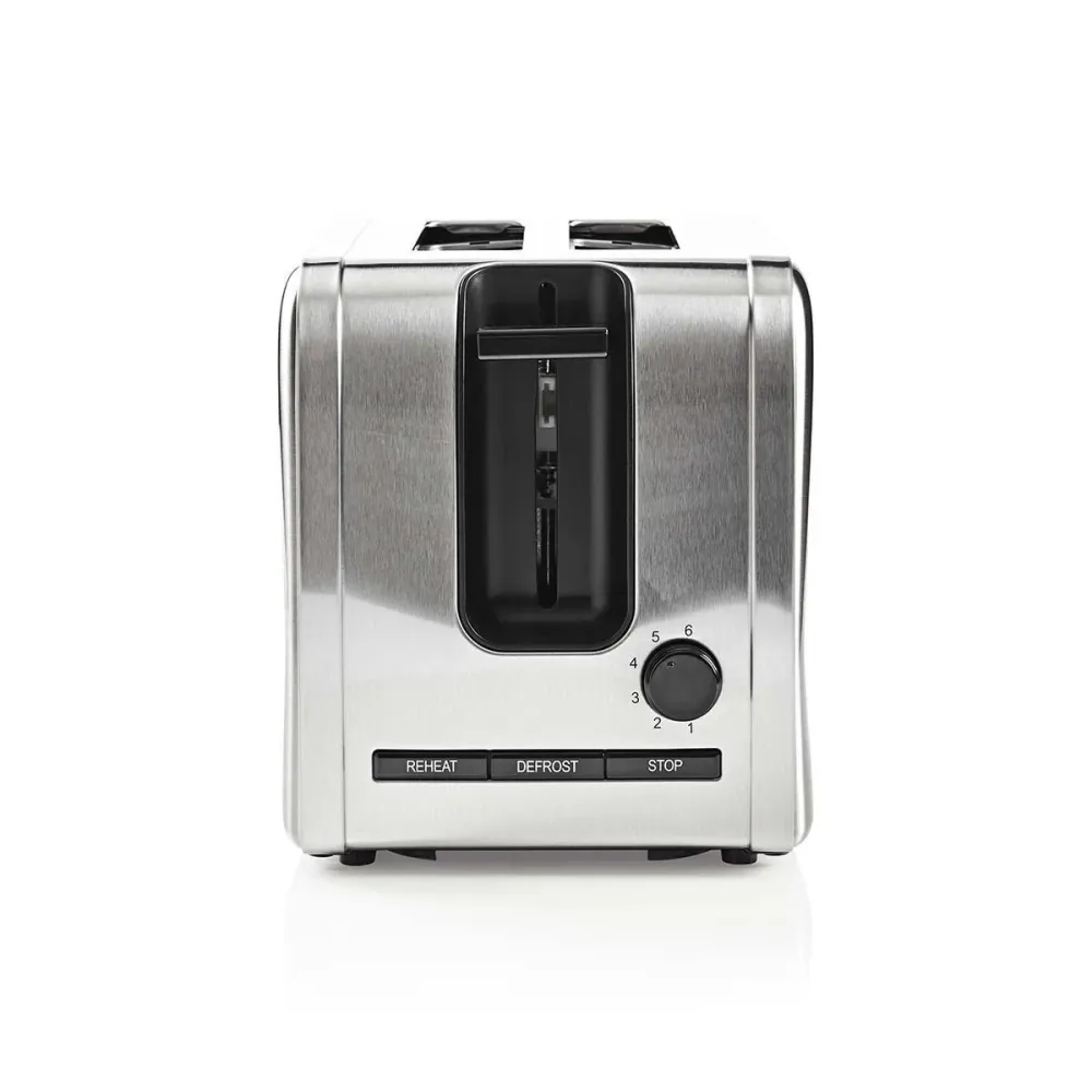 Nedis KABT210EAL Brødrister 2 brede åbninger Rustfrit Chromed